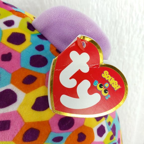 Ty Squish A Boos Giselle Plush 12" Stuffed Animal Rainbow Leopard Multicolor - Picture 3 of 9